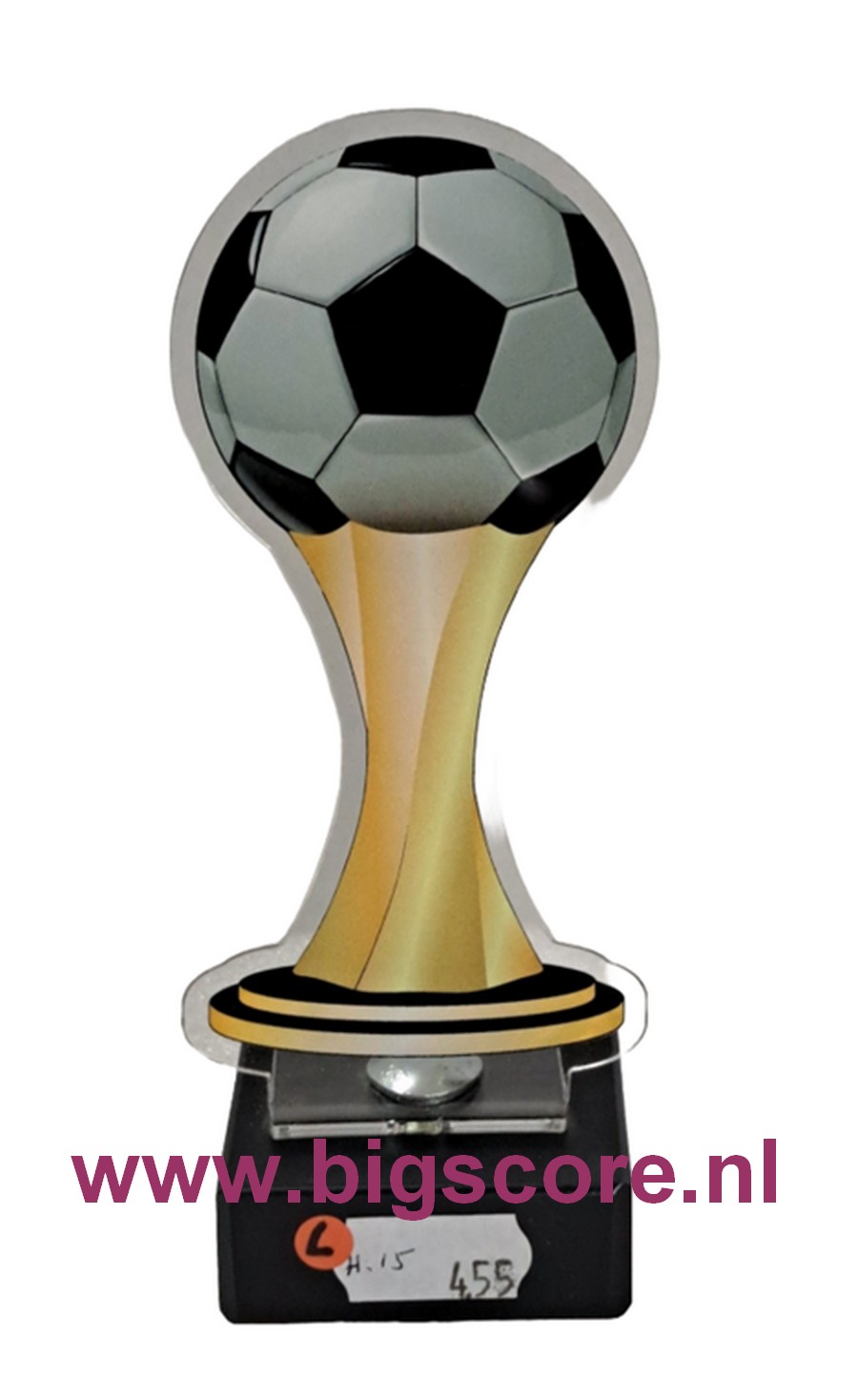 Voetbal VO-37 Acryl Goud LAATSTE Serie OP=OP!!